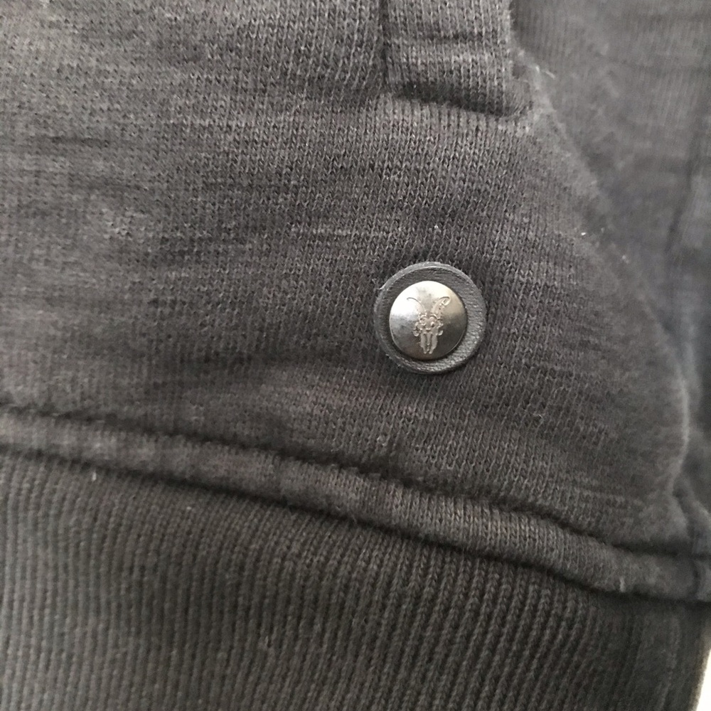 Men’s All saints black zippered hoodie size medium - Picture 5 of 5